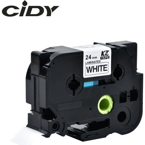 CIDY TZ251 TZ 251 TZe251 TZe 251 Laminated Adhesive tz-251 tze-251 Labels Tape P Touch black on white Compatible For Brother