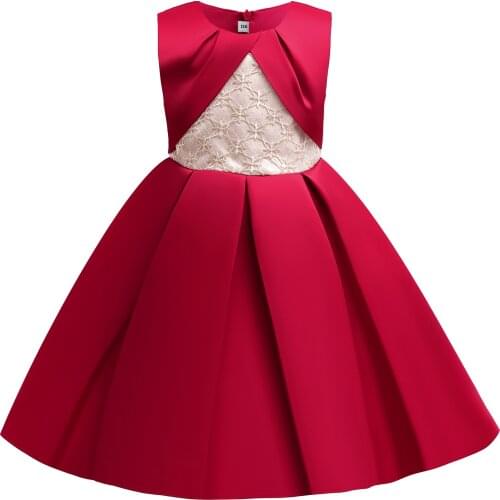 LZH Toddler Girls Dress 2021 New Childrens Evening Party Dress Christmas Costume Flower Girls Princess Dress For Girls Clothing