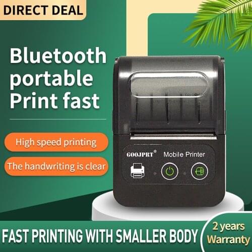 Mini Portable Bluetooth Thermal Receipt printer Compatible With Mutil-ple System Suitable For POS Machine to Print Bill Printer