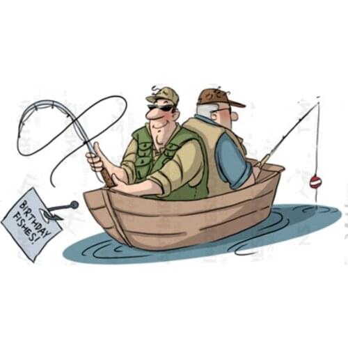 A Man Fishing Transparent Silicone Rubber Stamp And Metal Die Sheet Cling Scrapbooking DIY Cute Pattern Photo Album