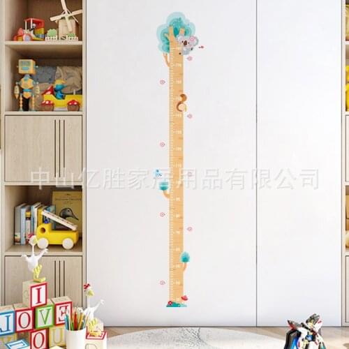 Cartoon Animal Height RulerWall Stickers Childrens Growth Measurement Koala Tree for Baby Bedroom Kids Room Home Decor