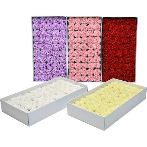 Latest Style Artificial Carnation Wedding Decoration Decorative Soap Flower Simulation Bouquet Packaging