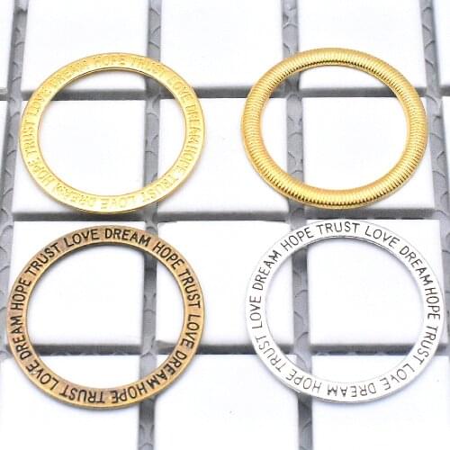 NEW Accessories,36mm 6pcs/Lot Three Colors Plated Circle Ring Connector For Making DIY Handmade Jewelry/Bracelet/Necklace