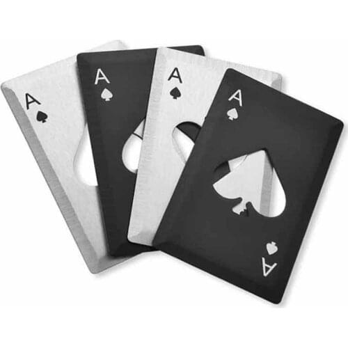 Beer Bottle Opener Stainless Steel Creative Poker Corkscrew Kitchen Multi-function Ring Bottle Opener Kitchen Bar Party Supplies