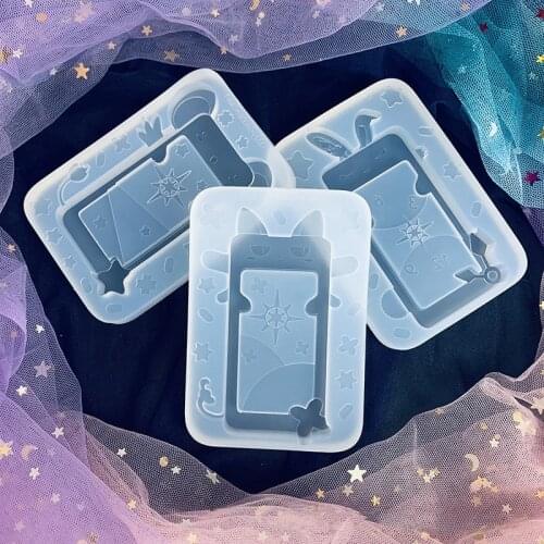 DIY Fully Transparent Mobile Game Machine Quicksand Crystal Epoxy Resin Mold Cute Magic Card Girl Sakura Silicone Mold