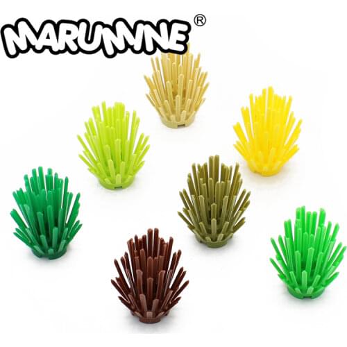 MARUMINE Bush 2x2 Plant 6064 Flower Tree Grass City MOC Building Classic Bricks Parts Construction Accessories Educational Toys