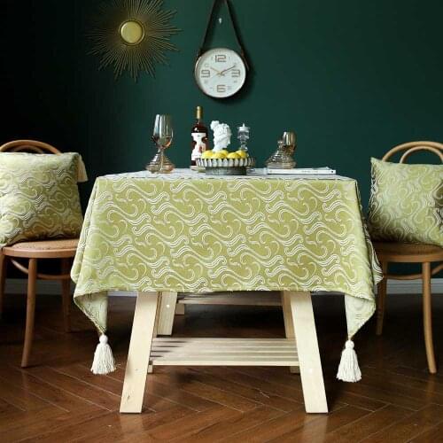 Luxury Decorative Totem Tablecloth Cotton Linen Embroidered Tablecloth Rectangular Tablecloths Wedding Dining Tea Table Cover