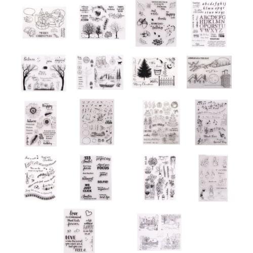 Tree Flower Words Silicone Clear Stamps 2020 DIY Scrapbooking Embossing Photo Album Decorative Paper Card Arts Craft Supplies