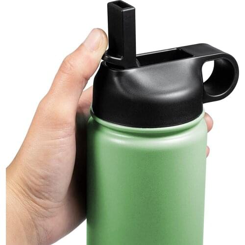Wide Mouth Straw Lids Accessories Matching 2 Straws and 1 Cleaning Brush fit 12 oz - 64 oz Most Sport Water Bottle