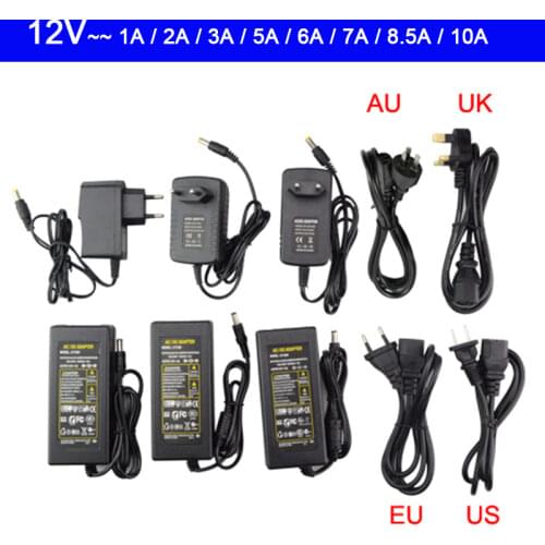 Led Power Adapter AC100-240V to DC 5V 12V 24V LED Transformer 1A 2A 3A 4A 5A 6A 8A 10A LED Strip Light Power Supply