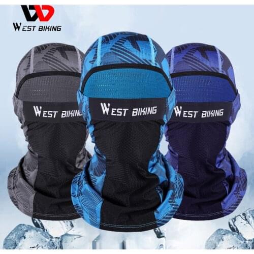 WEST BIKING Summer Cycling Bandana Ice Silk Breathable Anti-UV Sports Scarf Fishing Running Bicycle Caps Headbands Men Women