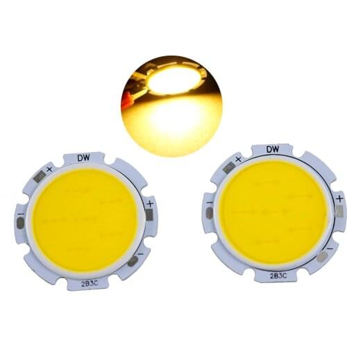 10PCS COB 28mm 3W Rounded LED COB Light Source Chip On Board For Spotlight Downlight Warm White 28-23 LED COB LIGHTING for bulb