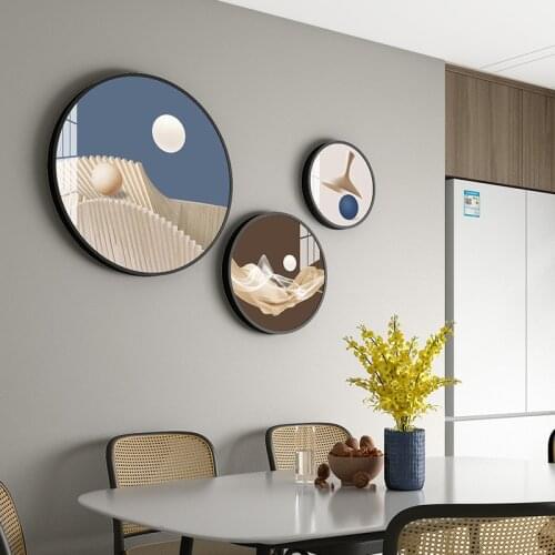 10 Styles Round Decoration Painting Combination Bedroom Living Room Hanging Ornaments Picture Frame Set Crystal Porcelain Tripty