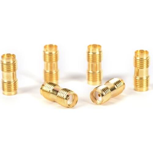 2pcs/lot SMA F/ F Connector Straight SMA Female to Female Jack RF Adapter Connector Antenna Converter Adapter Coax Set