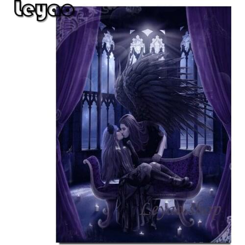 5d Diamond Painting Dark fantasy art,Gothic angel 5d Cross Stitch Diamond Embroidery Mosaic Gift Home Decor Needlework Picture