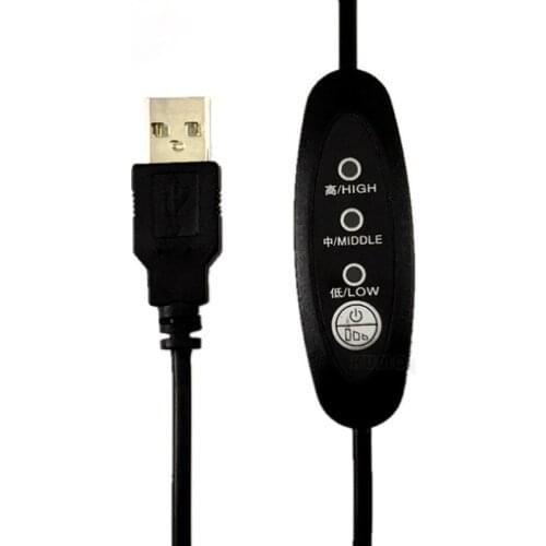 5V Usb DC3.5 Three-gear Temperature Regulating Line Heating Eye Mask Temperature Control Timing Switch Line