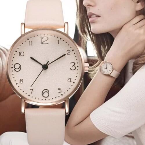 New Leather Quartz Womens Watch Elegant Ladies Fashion Watch Women Wristwatches Simple Clock relogio feminino masculino