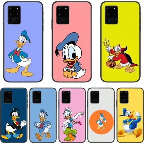 Phone Case Disney Duck Donald Phone cover hull For SamSung Galaxy S 6 7 8 9 10 20 21 Plus Edge E note 5G Lite Ultra black soft