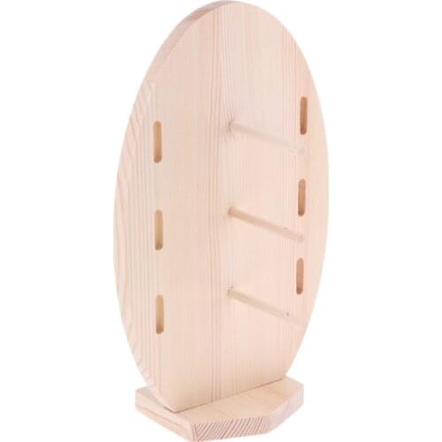 Wooden Sunglasses Eye Glasses Display Rack Stand Holder Organizer for 3 Pair