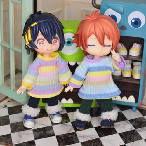 OB11 P9 Baby Clothing Single Product Rainbow Sweater doll clothes
