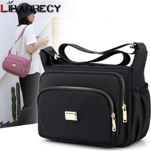 Multi-pocket Design Ladies Shoulder Bag Solid Color Designer New Women Messenger Bags High Quality Nylon Womens Wallet Bolsos