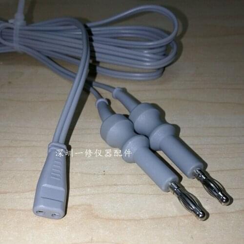 Laparoscopic electrocoagulation hook electrocoagulation clamp connecting wire Bipolar electrode tweezers lead silica gel
