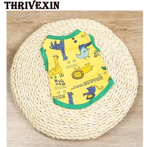 Summer Dog Clothes Simple Sleeveless Puppy Vest T-shirt Cat Cotton Shirt Pet Accessory Clothing