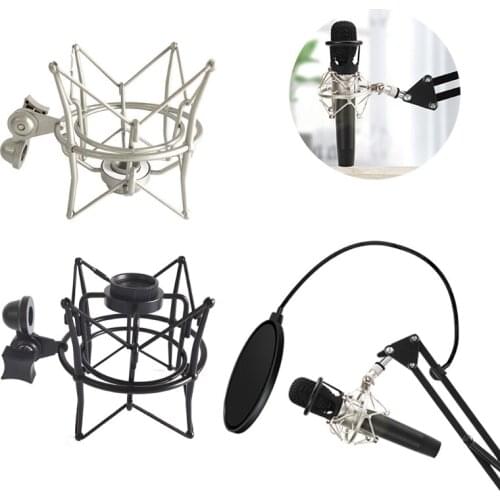 Metal Mount Spider Suspension Shockproof Shock Mount Microphone Spider Suspension Shockproof Mic Holder Clip Bracket