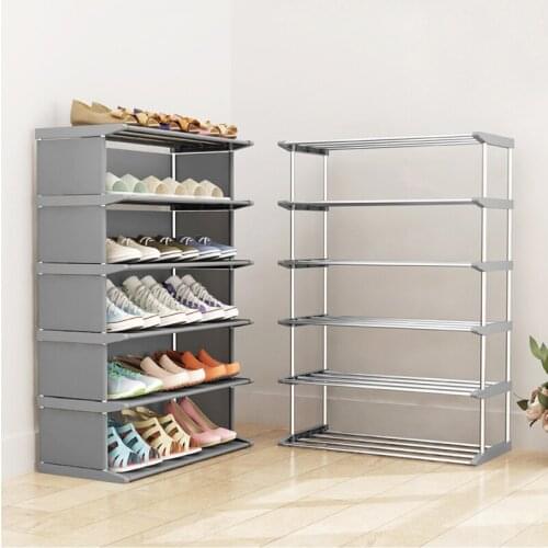 Multilayer Shoe Rack Dustproof Shoes Storage Shelf Easy to Asselmble Saving Space Standing Organizer Holder Home Shoe Cabinet