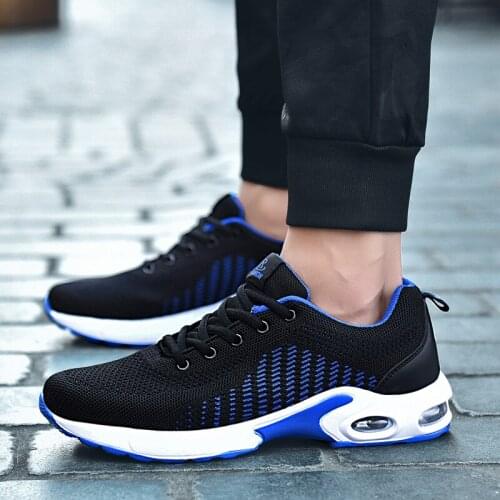 Brand Men Shoes Summer Autumn Outdoor Running Shoes For Men Black Upper New Fashion Comfort Durable Training Jogging Sneakers