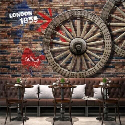 CJSIR Custom Wall Paper 3d Papel De Parede Retro Carriage Wall Mural Art Painting Hoom Decor Bedroom Wallpapers Living Room