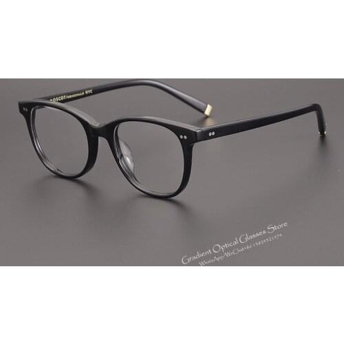 High quality acetate handmade eyewear retro oval eyeglasses men and women vintage myopia prescription glasses frame for reading