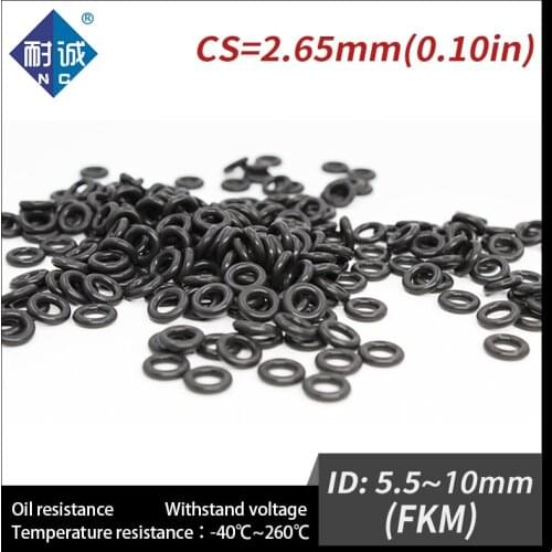 5PCS/lot fluoro rubber Ring Green FKM O ring Seals Thickness 2.65mm ID6/7.1/7.5/8/8.5/9/9.5/10/10.6/11.2/11.8mm ORing Washer