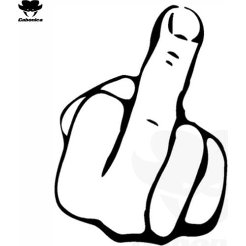 Funny Car Sticker Middle Finger JDM Cartoon Styling Automobiles Motorcycles Exterior Accessories Decal For Audi Bmw Jeep Ford VW