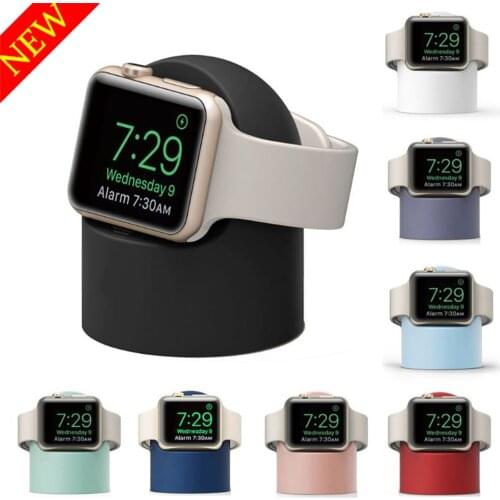 For Apple Watch Charging Stand Cute Mount Soft Silicone Dock Holder for iWatch Series 6/SE/5/4/3/2/1 Smart Wearable Accessories
