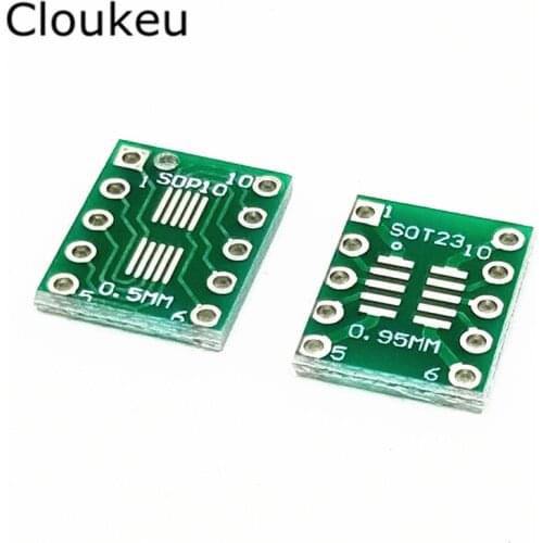 10Pcs Adapter plate sot23 msop10 SOP10 SOP conversion DIP conversion board 0.5/0.95mm pitch