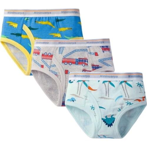 3pcs/Lot Children Boys Panties Underpants Underwear Cartoon Shorts For Baby Boy Kids Clothes Teenagers Comfortable Briefs