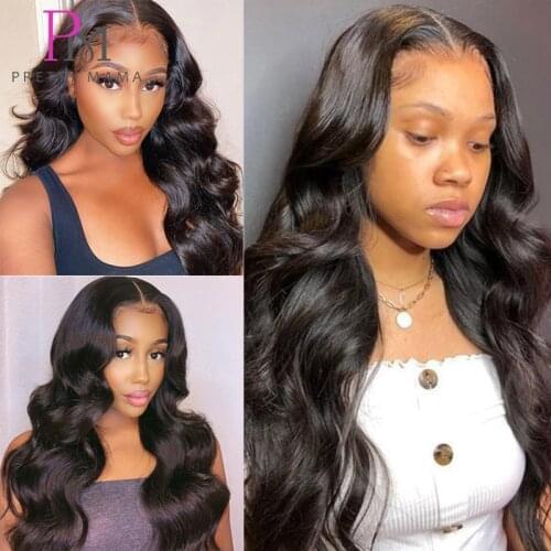30 32 34 36 Inch Body Wave 13x4 Transparent Lace Front Wigs Human Hair For Black Women Brazilian Glueless 4x4 Lace Closure Wig
