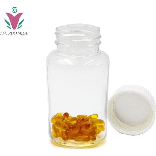 30pcs 200ml Clear HDPE/PE Plastic Pill Bottles Empty Capsule Container with CRC Child Safety Caps
