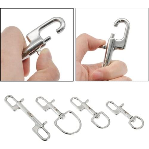 316 Stainless Steel Snap Hook Single / Double Ended Diving Clip Swivel Eye Bolt Hooks for Scuba Diving Part Accessories