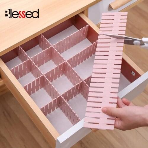 4/8PCS DIY Crop Drawer Organizer Divider Adjustable Household Storage cabinet Combination Partition Underwear Socks Sundries