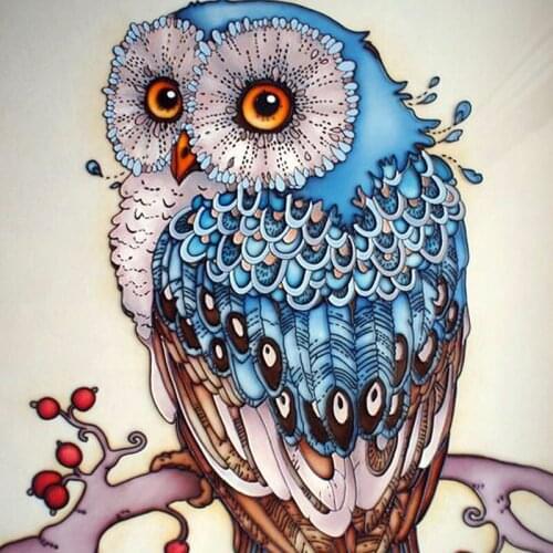 5d Diamond Painting Owl Shaped Diamond European and American Living Room Decoration Rhinestone Diamond Point Cross Stitch