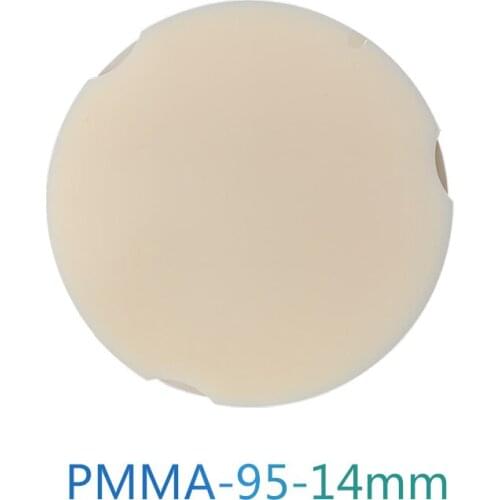 95mm Dental PMMA Disc For Temporary Crown CAD CAM PMMA Blocks C1/C2/C3/C4/D2/D3/D4 Clear D Shape Pmma Discs