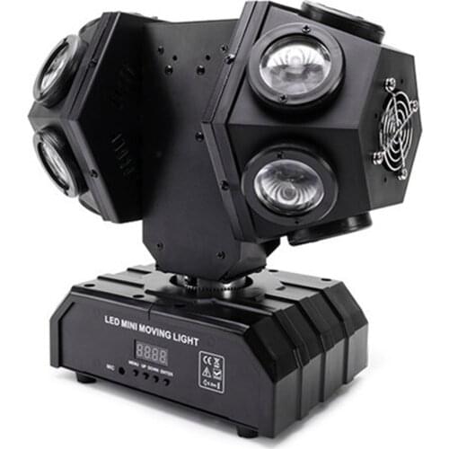 Fast shipping New LED 12 double Arm moving Heads Football RGBW 4 IN 1 Full Color Beam Stage Lamp for Wedding Bar