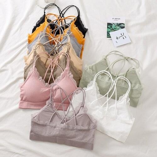 Bra for women offers thread beauty back wrapped chest female strapless together with sexy lace underwear no rims chest bras new