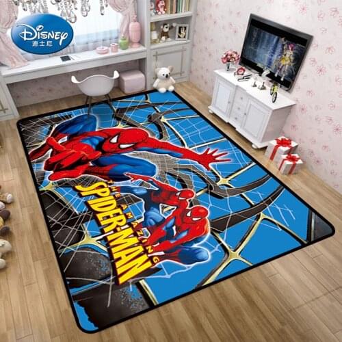 Disney Superhero Spiderman Rug Cartoon Winnie Bear Children Boys Room Carpet Nordic Bedroom Living Room Blanket Kids Game Mat