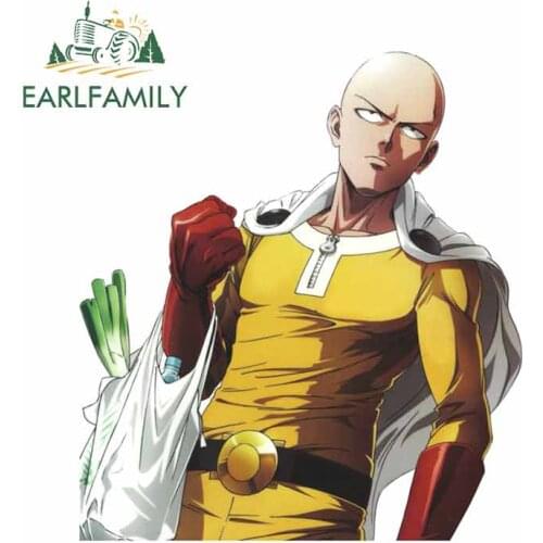 EARLFAMILY 13cm x 11.7cm for One Punch Man Fine Decal Fashion Anime Waterproof DIY Custom Printing Bumper 3D Car Stickers