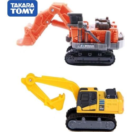 Takara Tomy Tomica 009 Excavator Vehicle 9 Mini Metal Diecast Vehicles Model Toy Cars Collection Gift Motor Excavator
