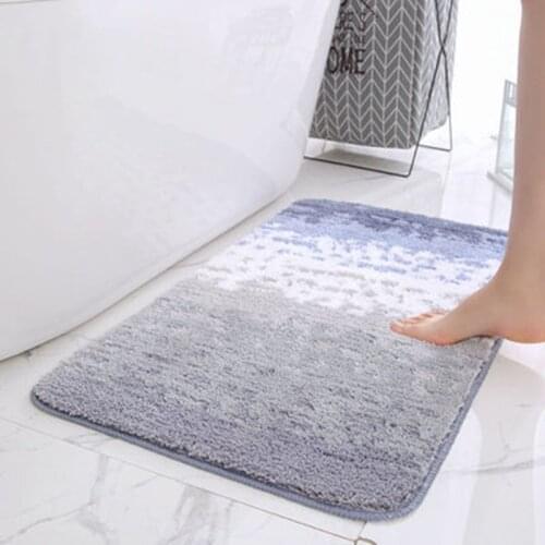 Flocking Bath Mat Cute Anti Slip Absorbent Bathroom Carpet Strong Water Absorption Floor Area Rugs For Shower Room 40x60cm