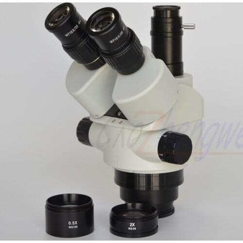 FYSCOPE 3.5X-90X Simul-Focal Trinocular Zoom Stereo Microscope Head SZM45TN 165mm woking distance